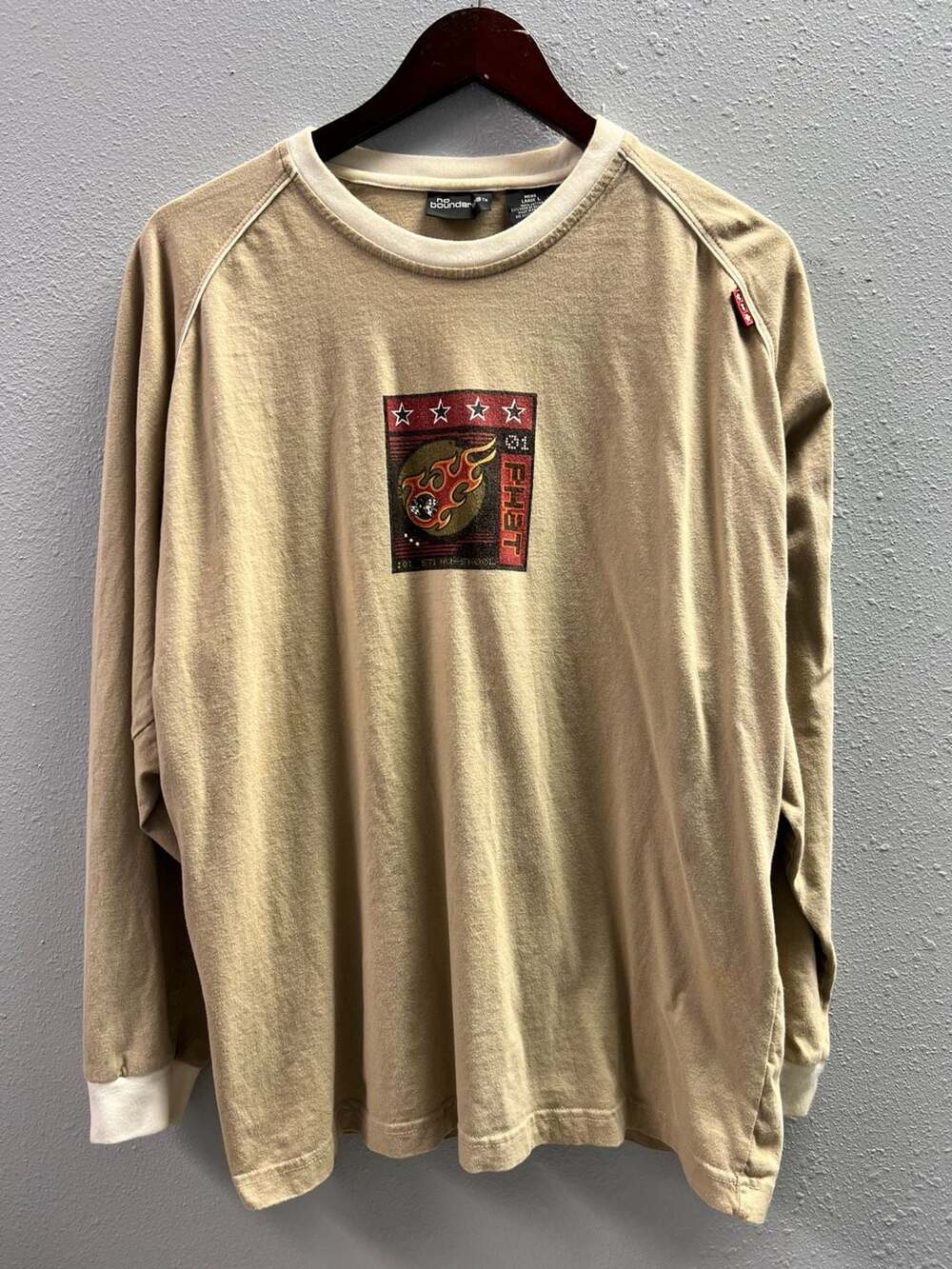 Vintage No Boundaries PHAT-01 Graphic Long Sleeve Shirt Mens Large 0016